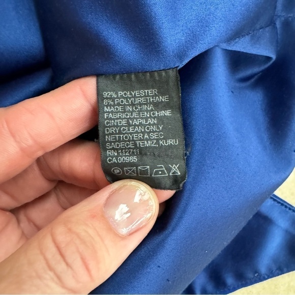 Jay Godrey Viola Strapless Cocktail Party Mini Dress Cobalt Blue Womens Size 4 - Picture 15 of 15